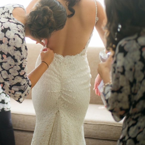 Wedding Dress - low back, spaghetti strap dress - Picture 12 of 16